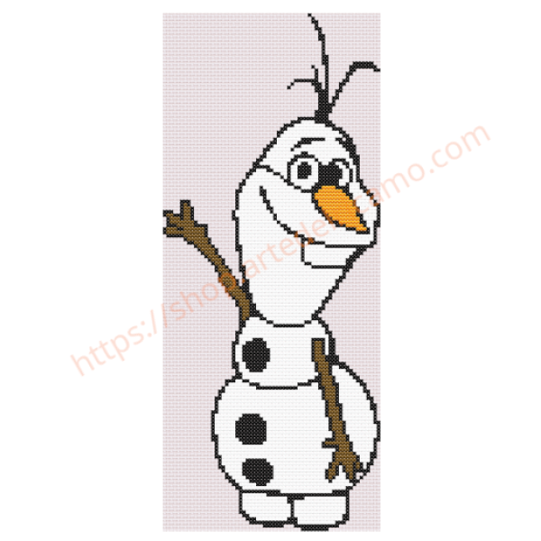 Esquema Punto de Cruz - Olaf - El Muñeco de Nieve en Frozen